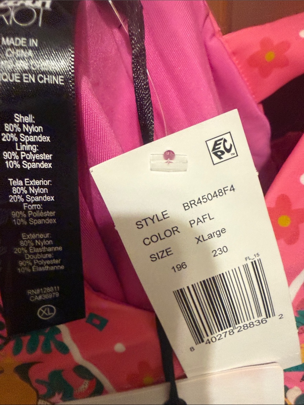 Beachriot Women’s  Pink Floral One-Piece Swimsuit - Picture 4 of 7